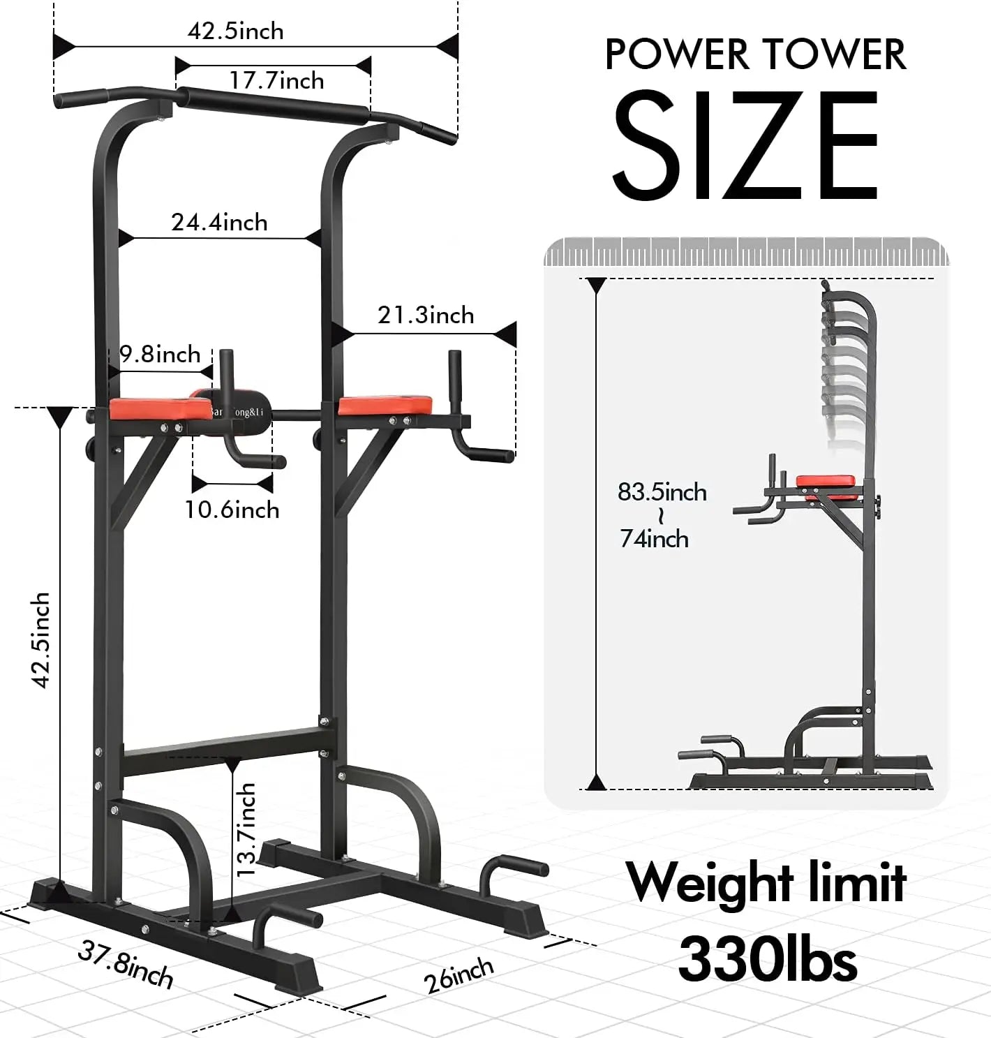 Pull Up/ Dip Bar for Home Gym